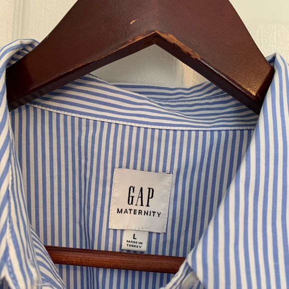 Maternity dress in excellent condition, white and blue, size Large - Picture 2 of 3